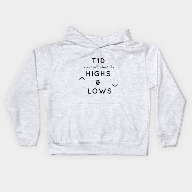 Highs and Lows Kids Hoodie by areyoutypeone